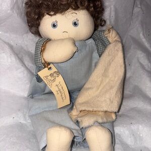 VTG RARE Teenie Weenie Country Kid Doll Shackelford Originals Cloth Boy signed